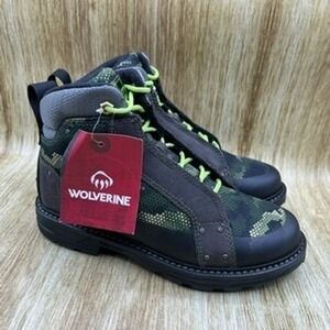 Wolverine Halo Forge Men's Size 7 M Waterproof Camo Work Boots Green Black NEW‎